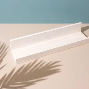 White washed wooden ledge shelf, NWT